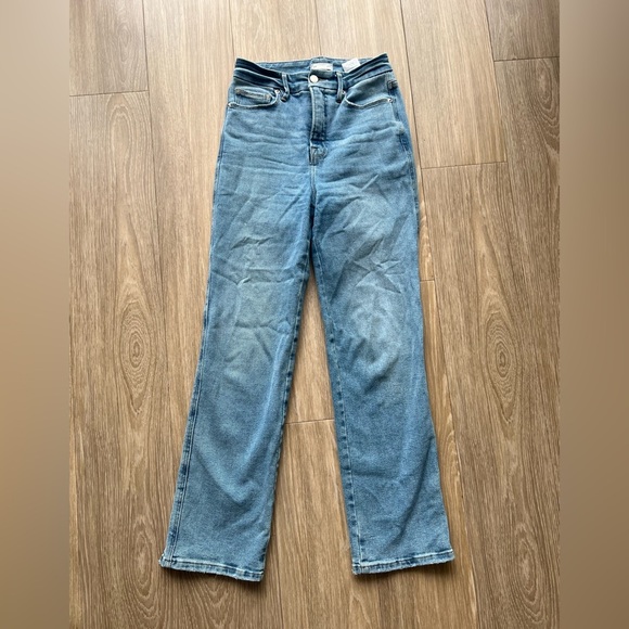 Good American Denim - Good American Blue Straight Leg Jeans Size 2